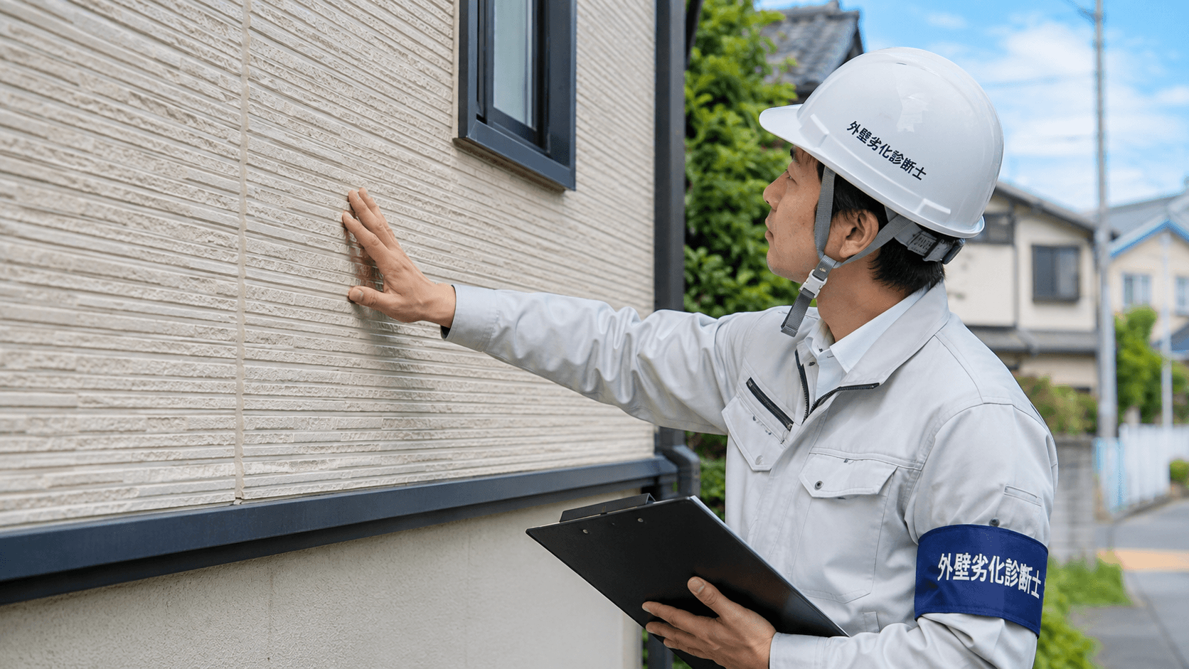外壁塗装施工後の住宅